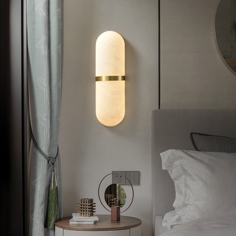 alabaster-pill-wall-light-anzaz-Brass & Triac Dimmable Warm Light-3