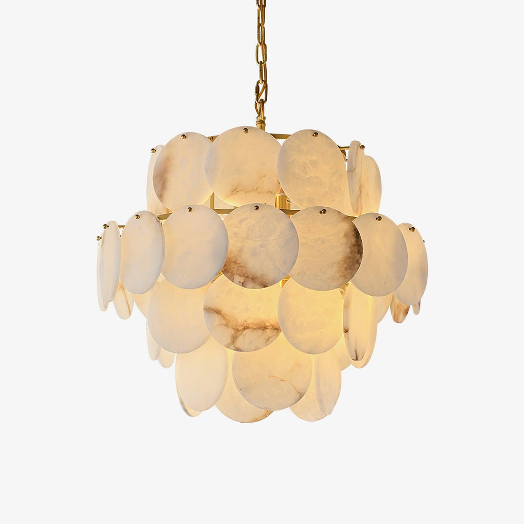 alabaster-shell-brass-chandelier-anzaz-Brass & White-1