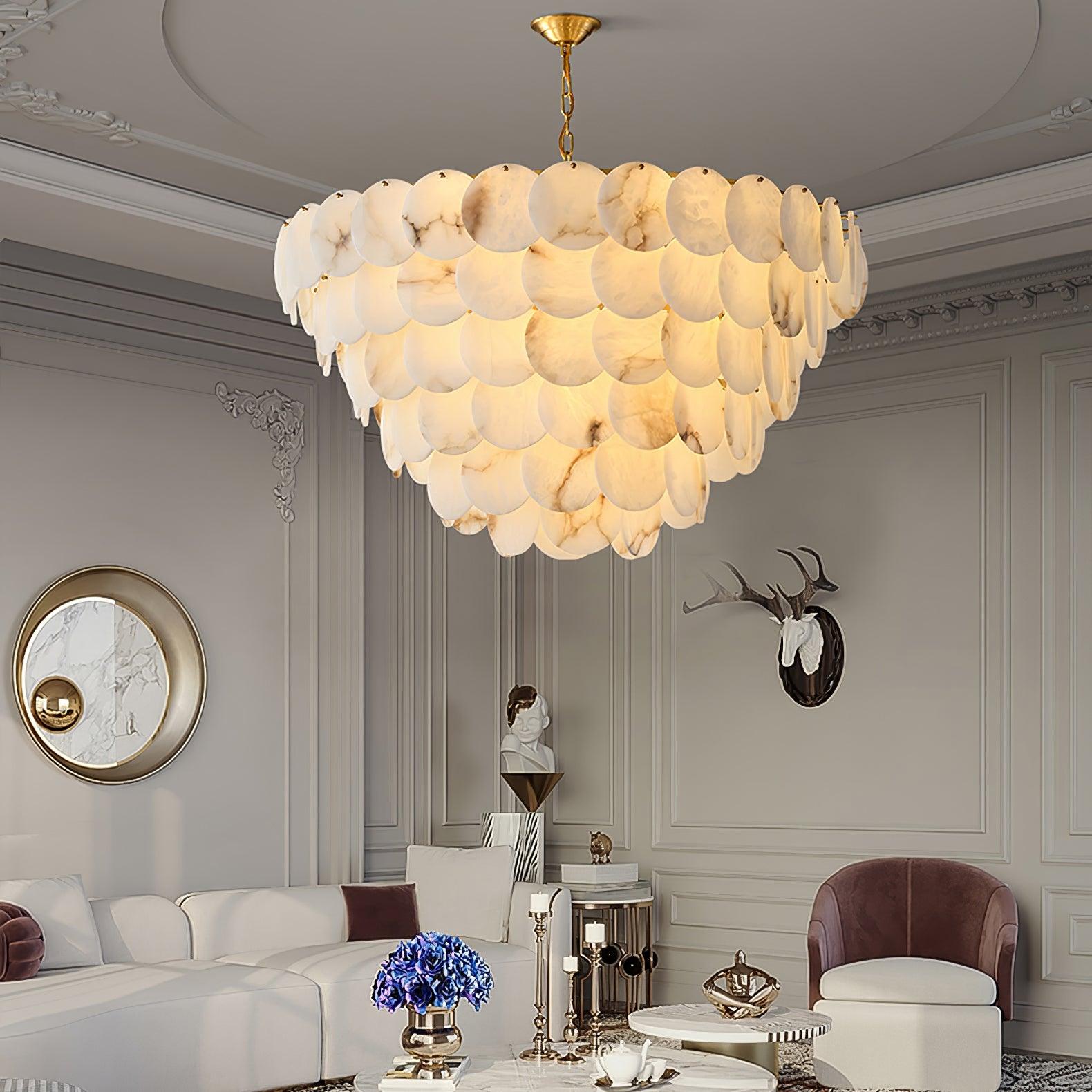 alabaster-shell-brass-chandelier-anzaz-Brass & White-5