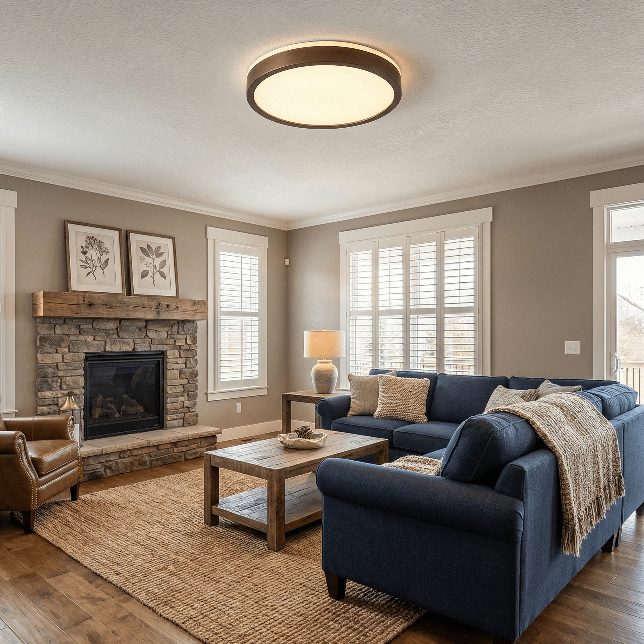 alder-frame-ceiling-lamp-anzaz-Walnut Wood Color & White-6