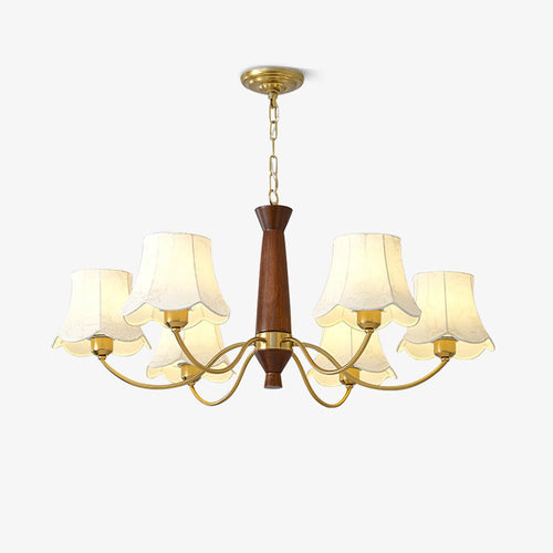 alyssa-fabric-chandelier-anzaz-Walnut Wood & Brass-1