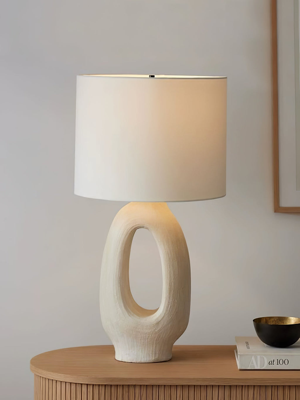 amara-sculptural-table-lamp-anzaz-Beige & Grey Lampshade-14