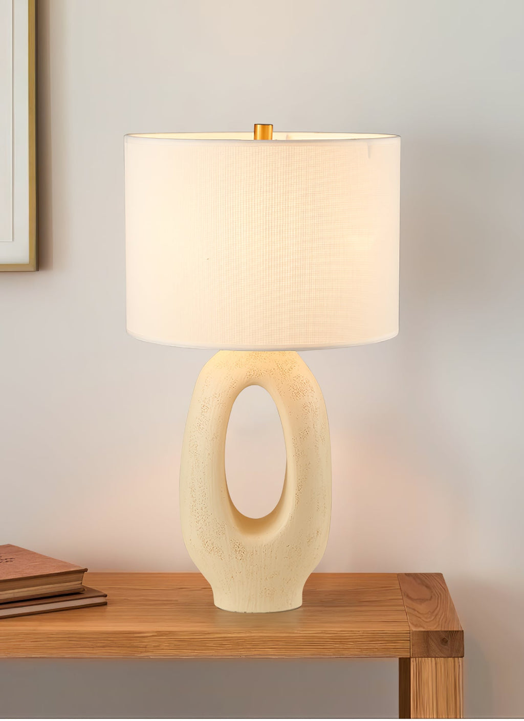 amara-sculptural-table-lamp-anzaz-Black & White Lampshade-4