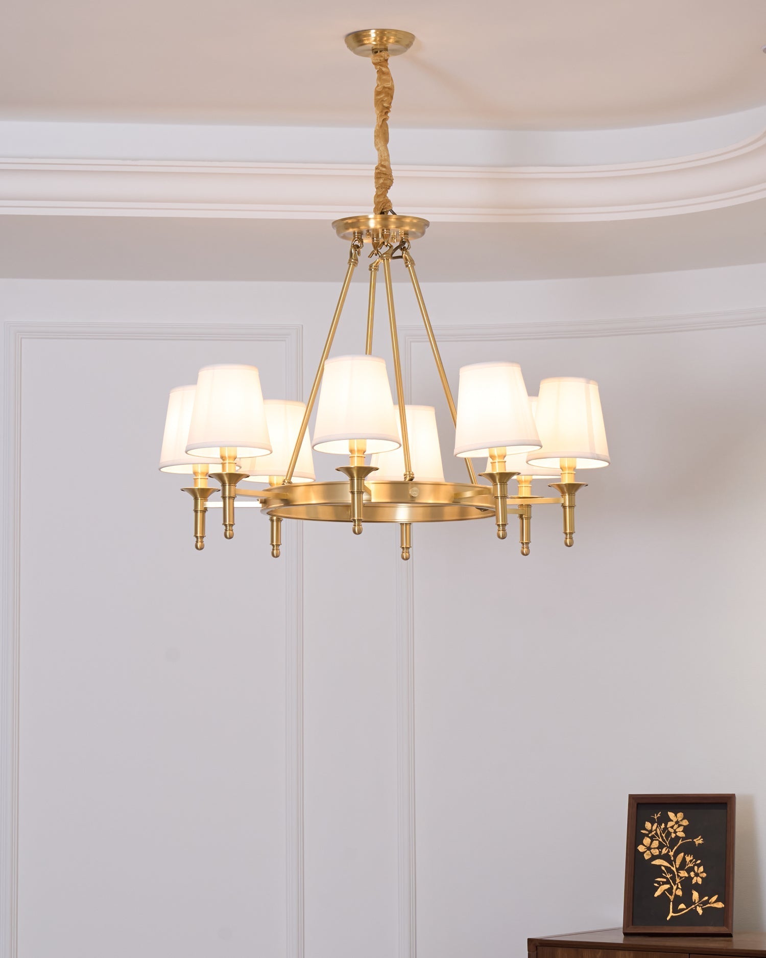 antique-brass-chandelier-anzaz-Polished brass-3