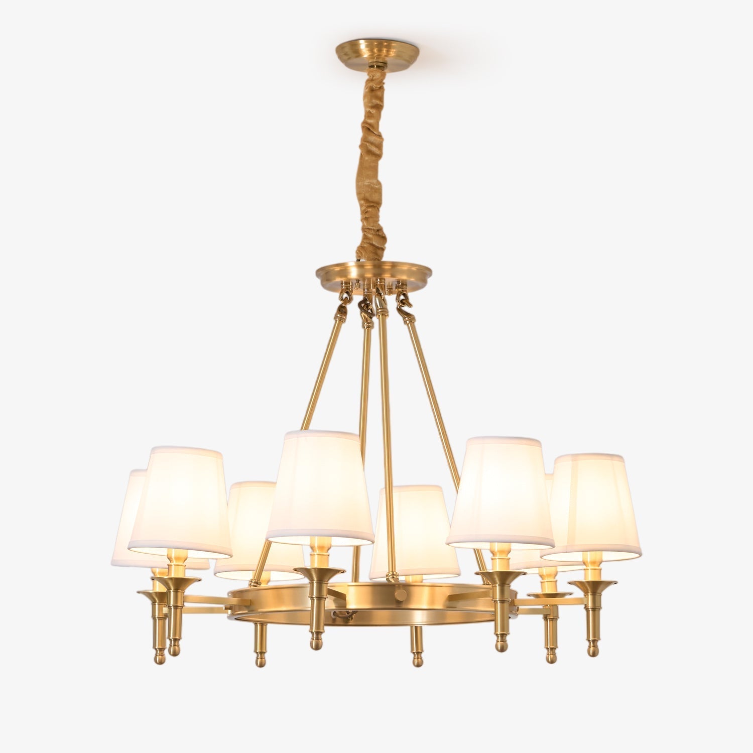 antique-brass-chandelier-anzaz-Polished brass-1