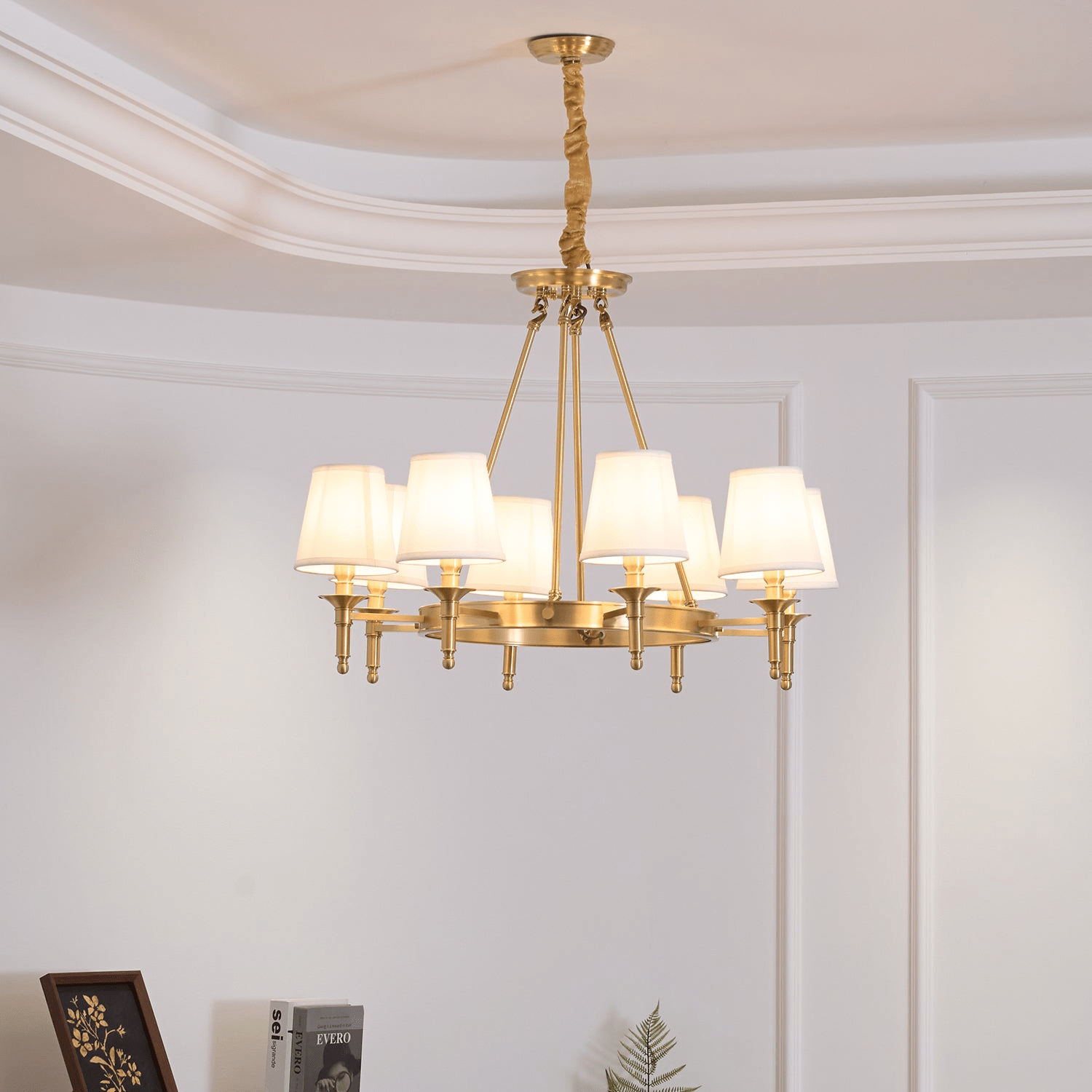 antique-brass-chandelier-anzaz-Polished brass-2