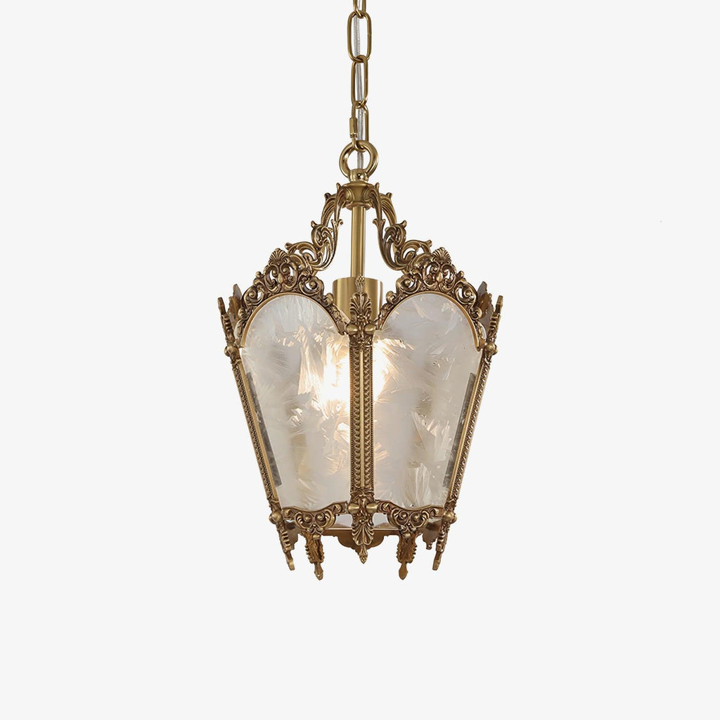 antique-empire-pendant-lamp-anzaz-Frosted white & Brass-1