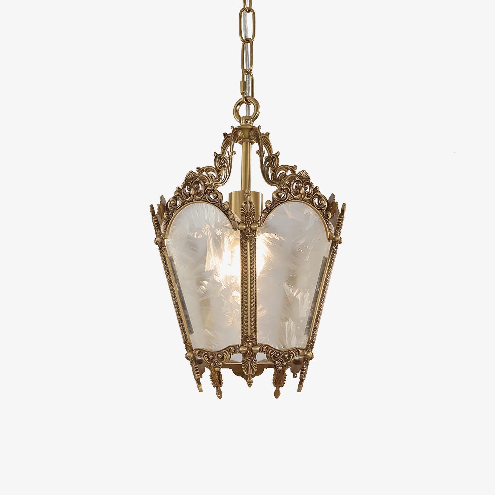 antique-empire-pendant-lamp-anzaz-Frosted white & Brass-1