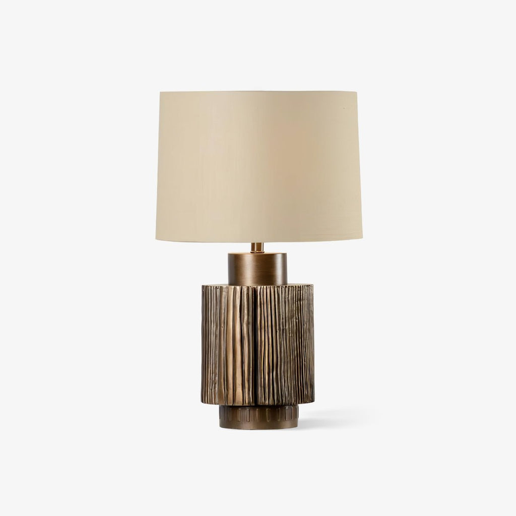 antique-groove-table-lamp-anzaz-Bronze & Beige-1