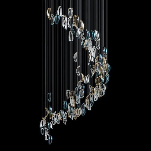 aqua-ripple-glass-art-customize-chandelier-anzaz-Clear & Amber & Blue-2
