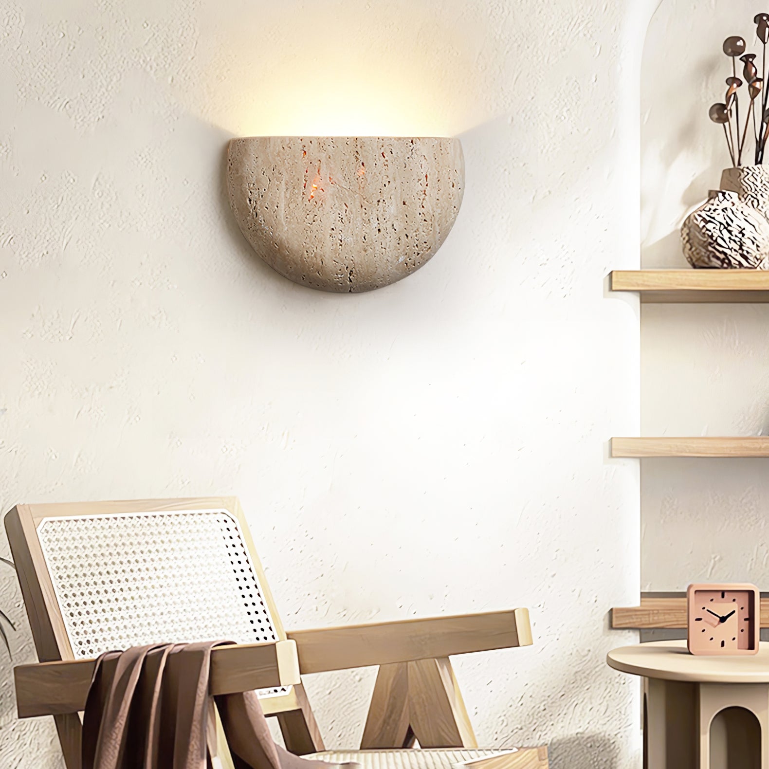 arc-bowl-wall-lamp-anzaz-Black Travertine-2