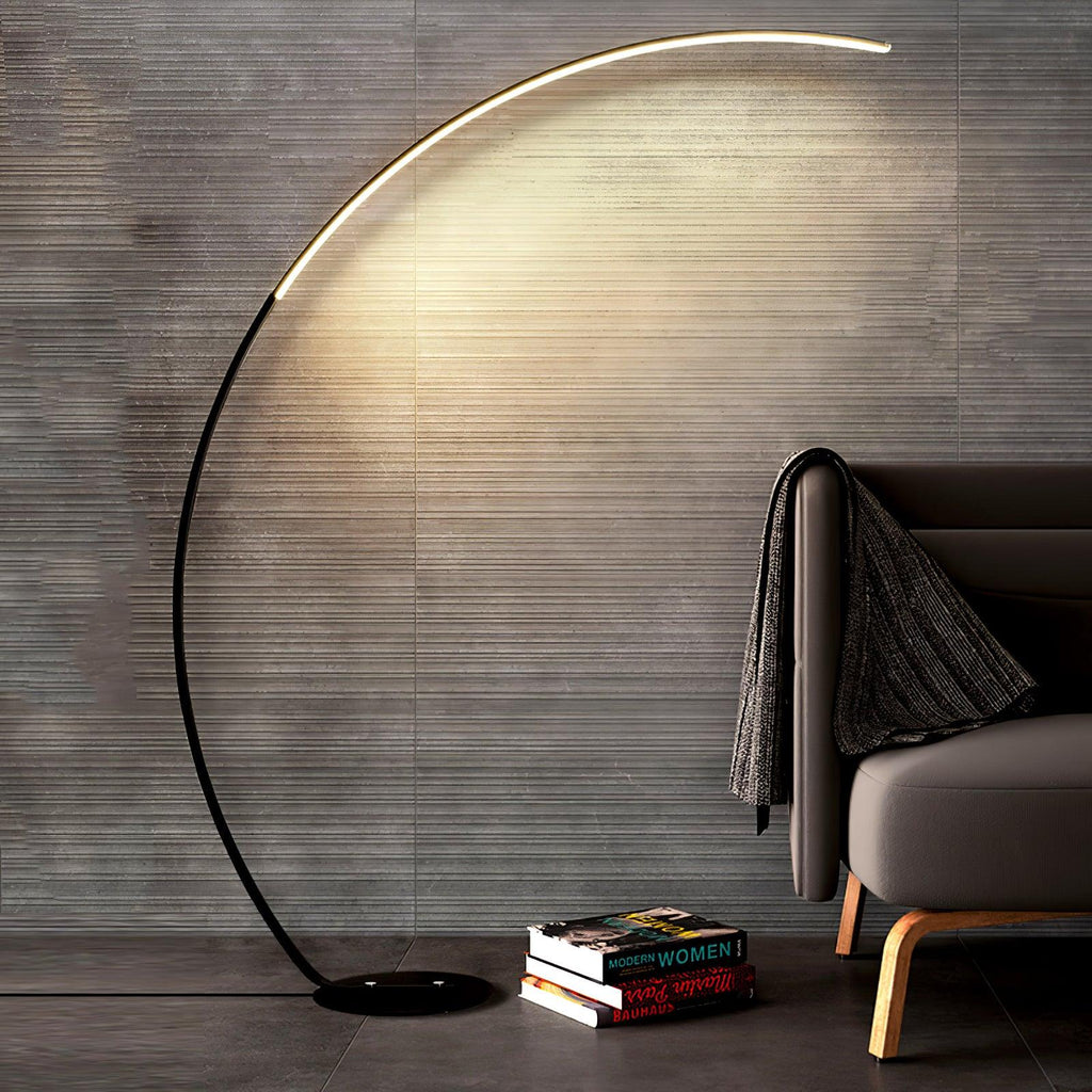arc-floor-lamp-anzaz-Black & Warm Light-2