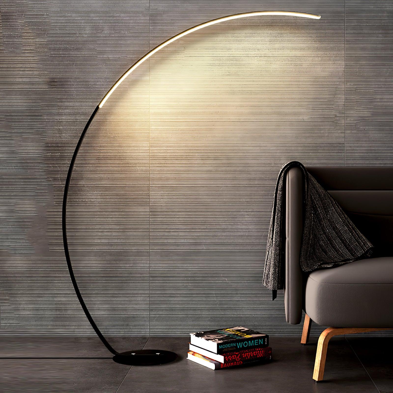 arc-floor-lamp-anzaz-Black & Warm Light-2