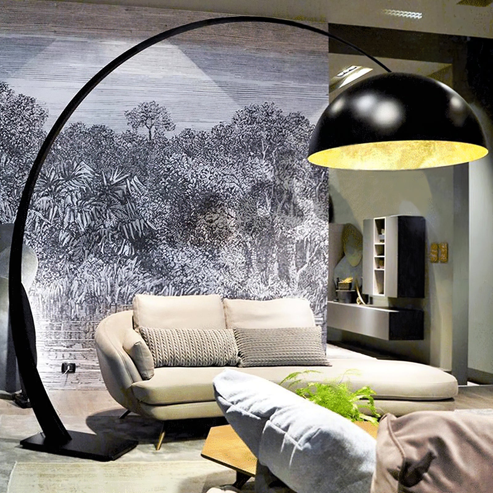 arca-floor-lamp-anzaz-Gold & Black-3