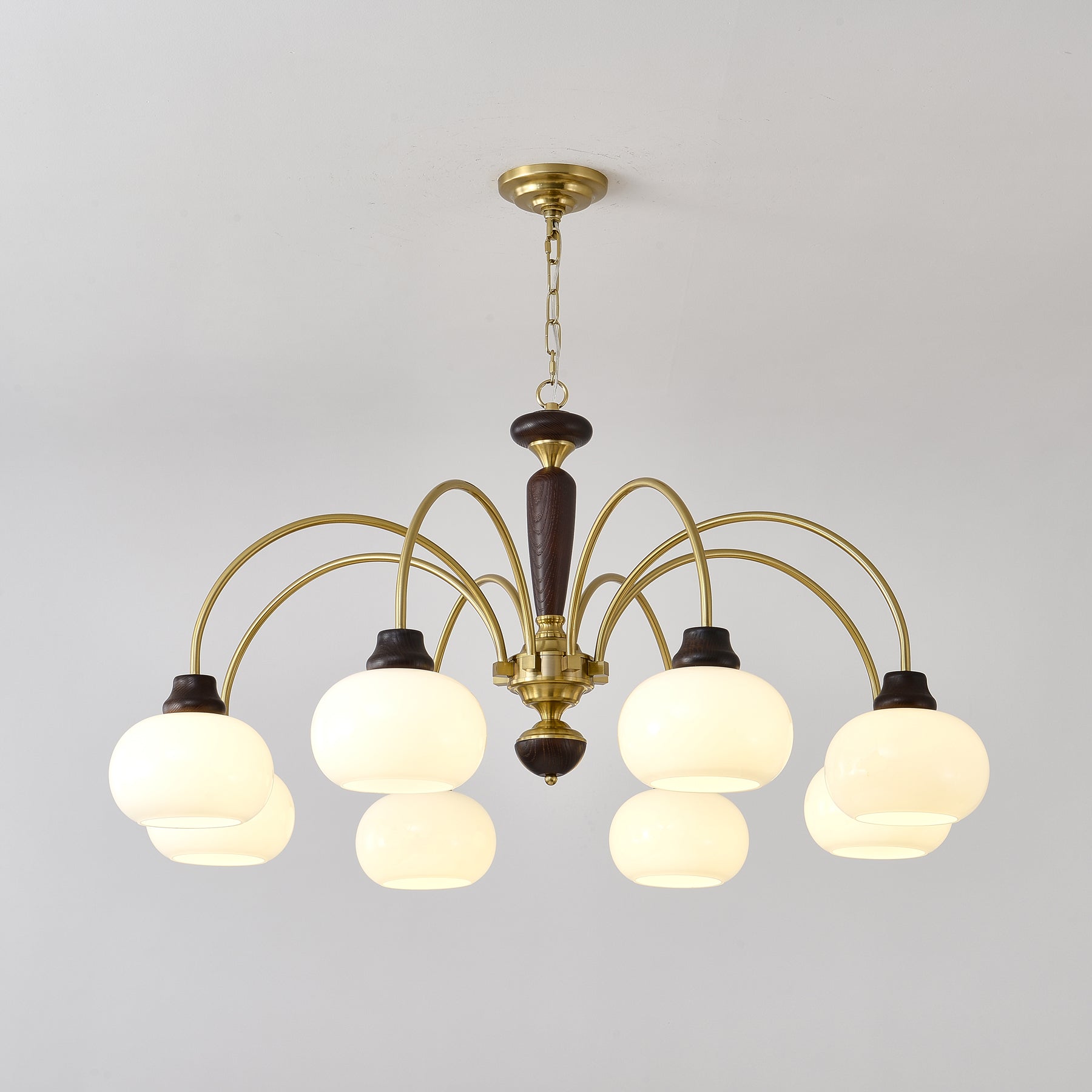 arched-globe-chandelier-anzaz-Walnut Color & Gold-2