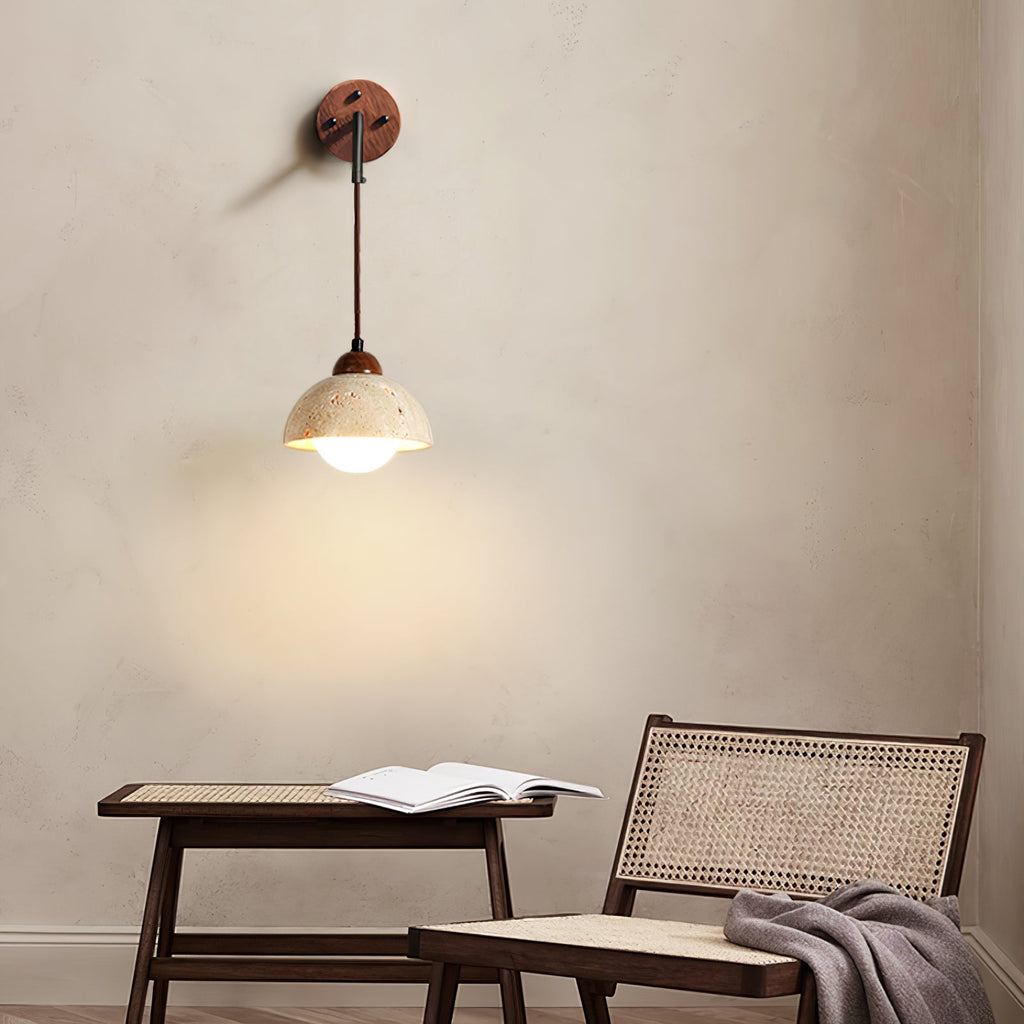 arched-travertine-wall-light-anzaz-Walnut color & Yellow Travertine-2