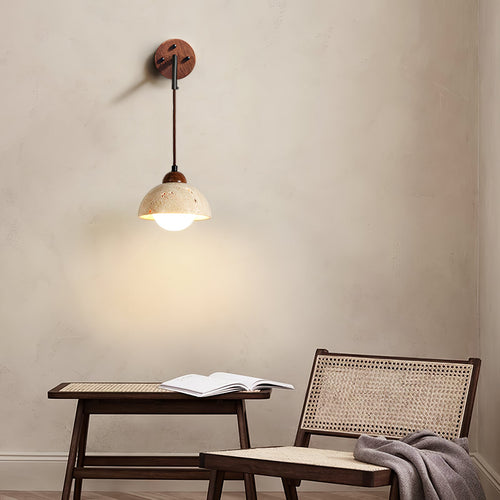 arched-travertine-wall-light-anzaz-Walnut color & Yellow Travertine-2