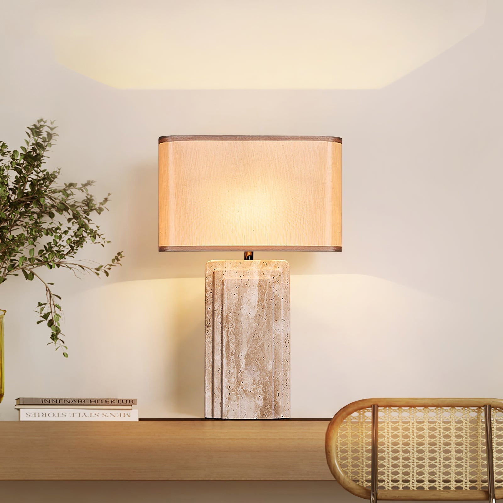 arco-travertine-table-lamp-anzaz-Yellow Travertine & Beige-2