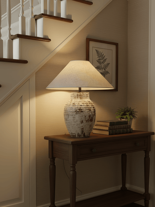 arden-textured-clay-table-lamp-anzaz-Terracotta & Beige-2