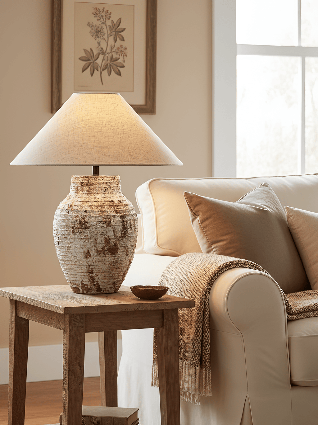 arden-textured-clay-table-lamp-anzaz-Terracotta & Beige-3