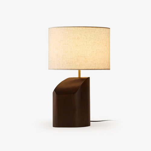 arden-curve-table-lamp-anzaz-Model A: Dark Walnut & Beige linen-1