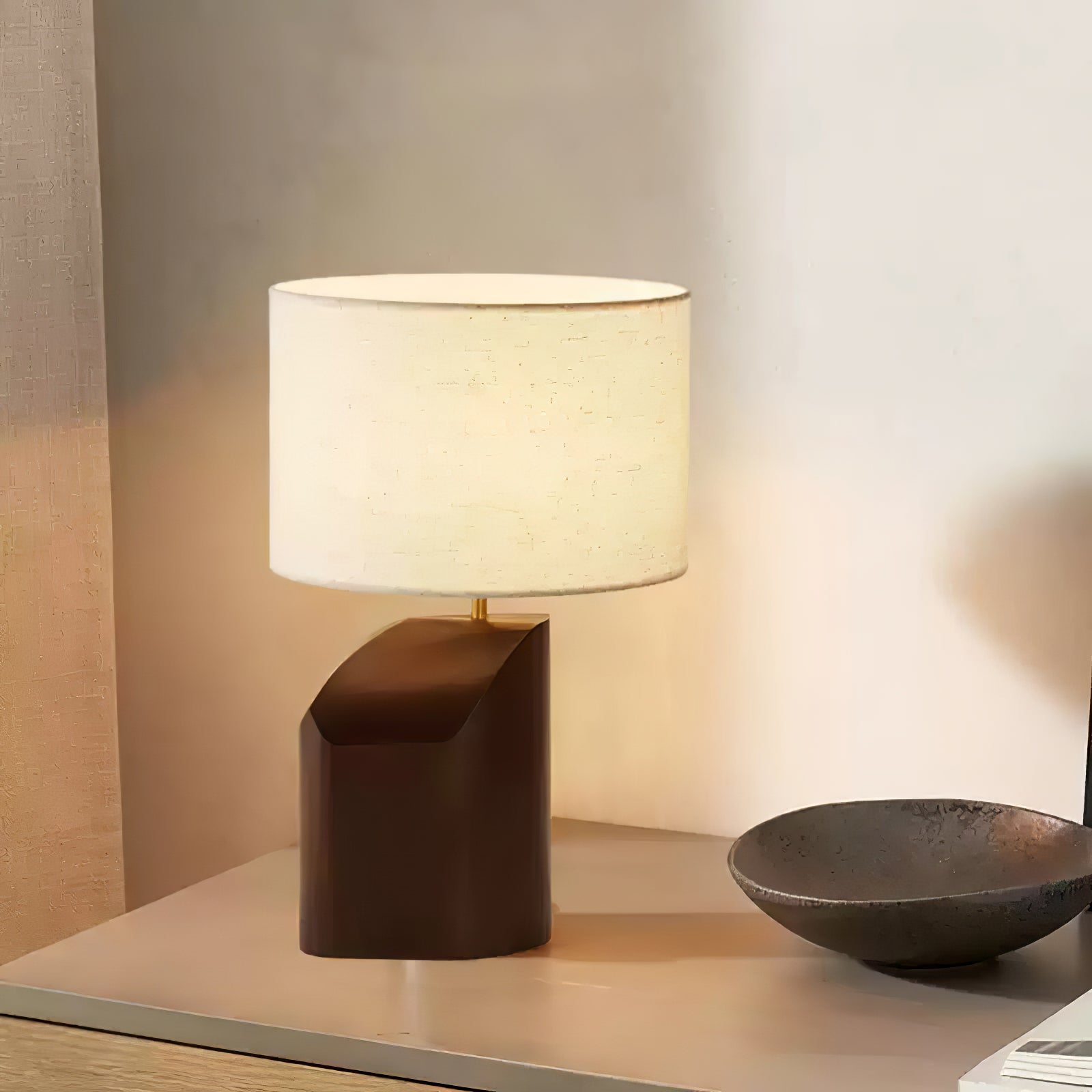 arden-curve-table-lamp-anzaz-Model B: Dark Walnut & Beige linen-6
