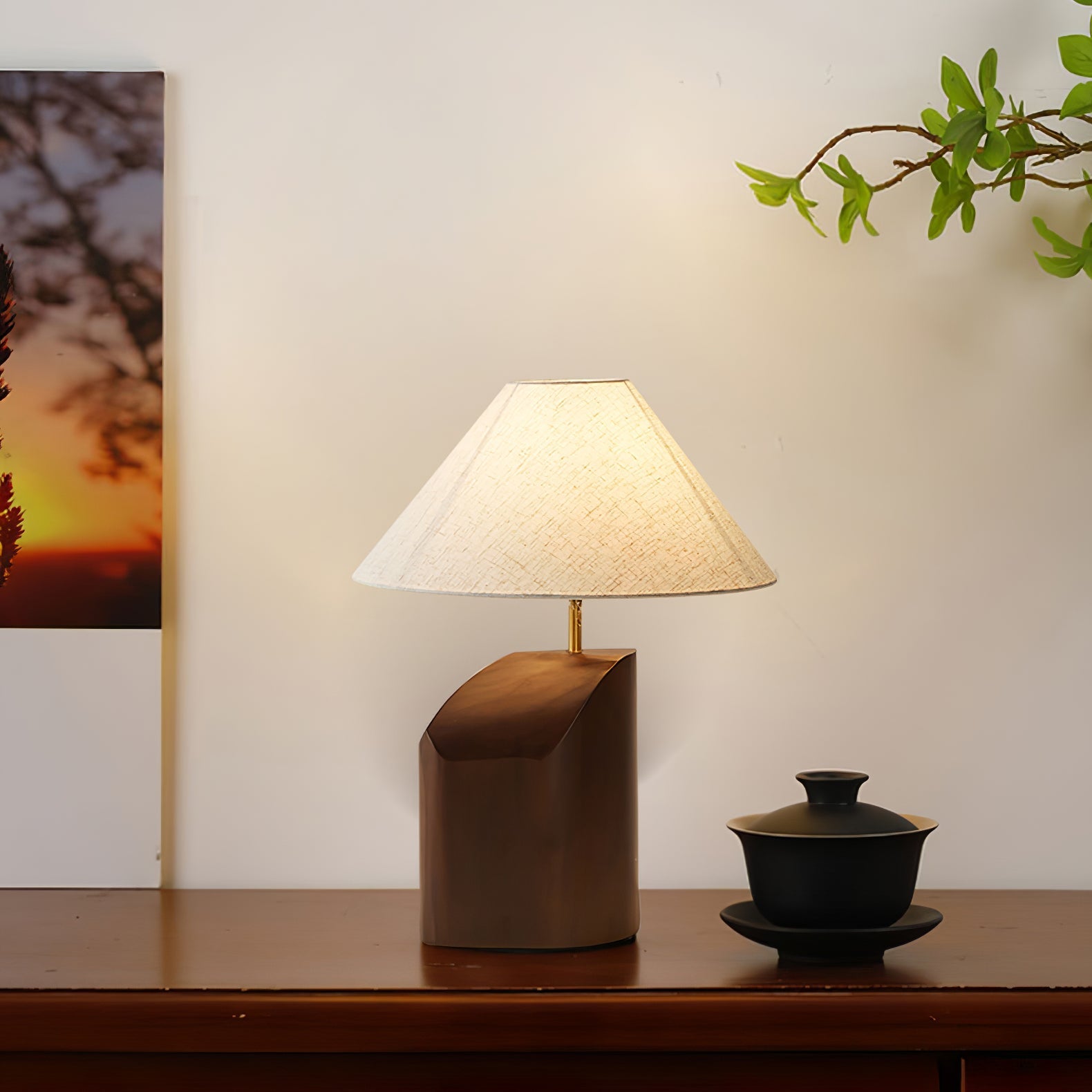 arden-curve-table-lamp-anzaz-Model B: Dark Walnut & Beige linen-8