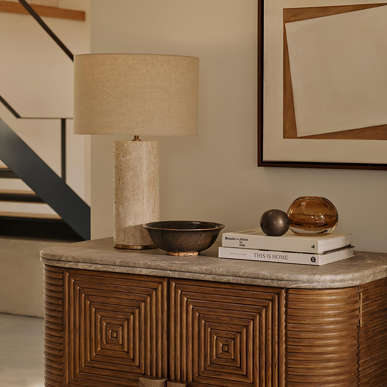 aria-stone-table-lamp-anzaz-Yellow Travertine & Black-6