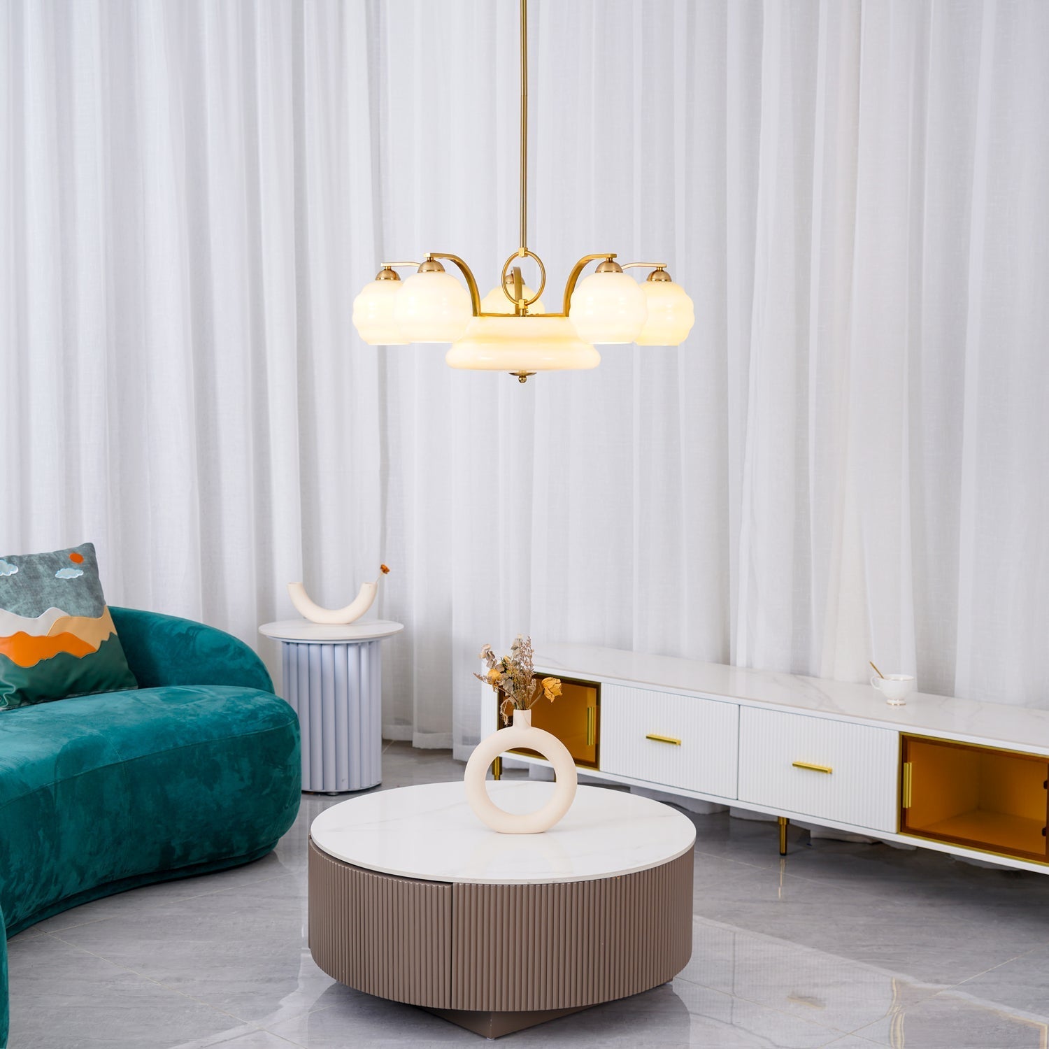 art-deco-vintage-chandelier-anzaz-Chrome+Beige-7
