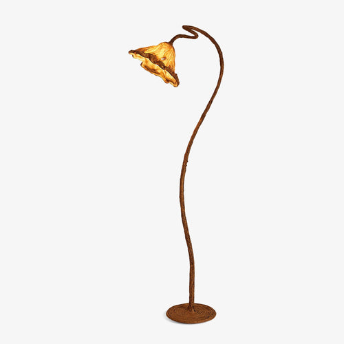 artistic-lotus-leaf-floor-lamp-anzaz-Walnut color-1