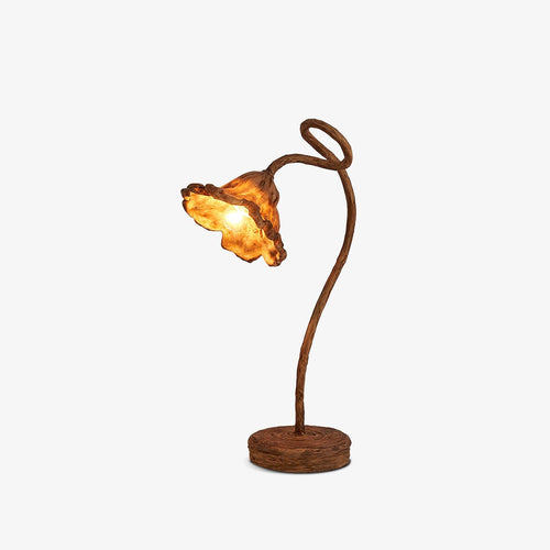 artistic-lotus-leaf-table-lamp-anzaz-Walnut color-1