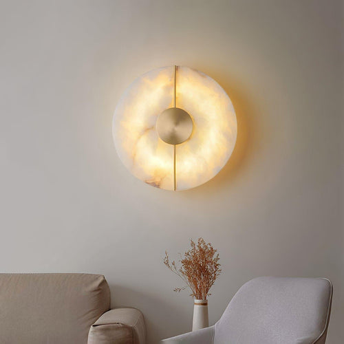artistic-alabaster-wall-lamp-anzaz-White & Brass-2