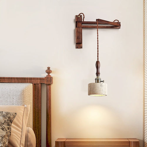 arvilo-wall-lamp-anzaz-Yellow& Travertine & Dark walnut-2