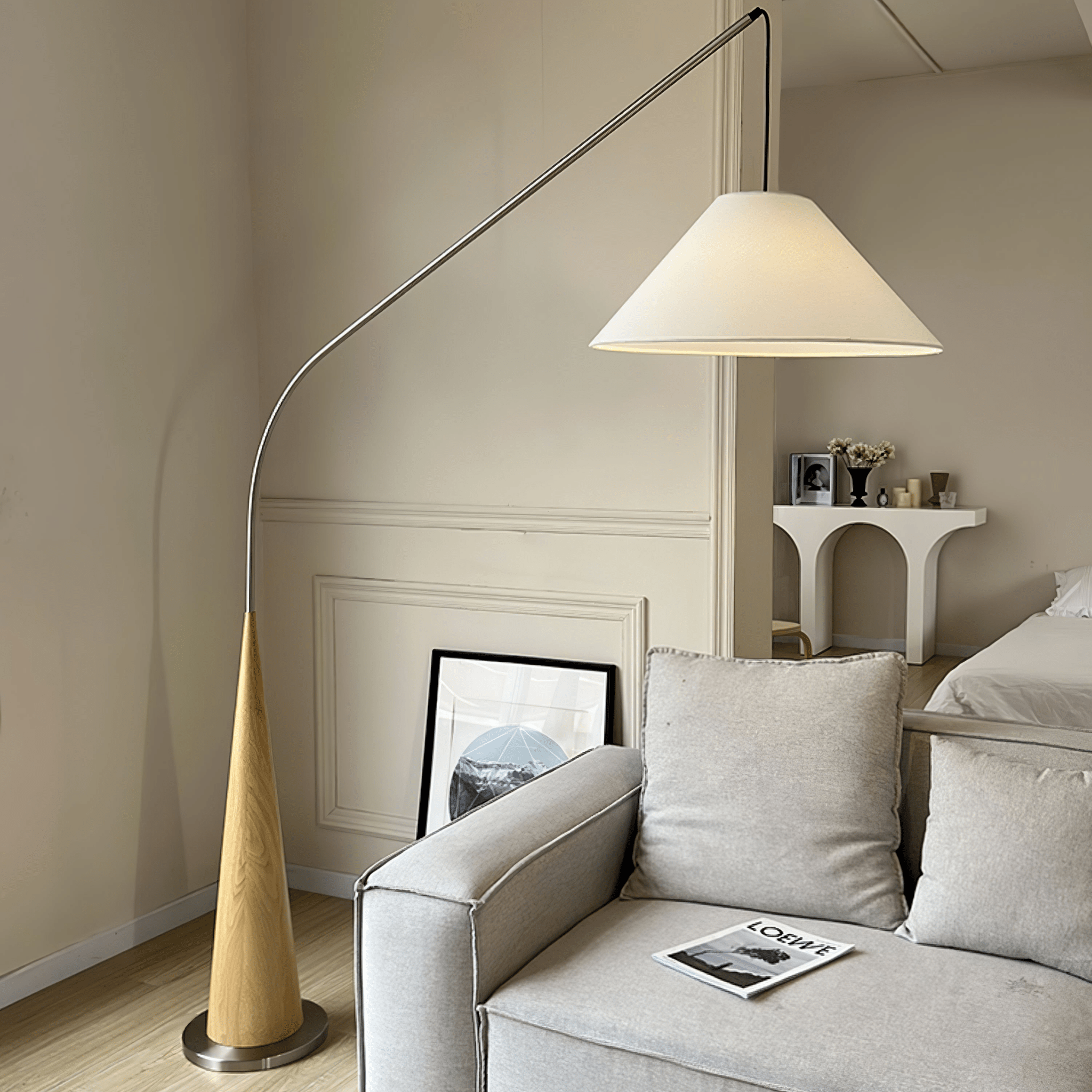arvo-arc-floor-lamp-anzaz-Wood Color Grain Hydroprinting-3