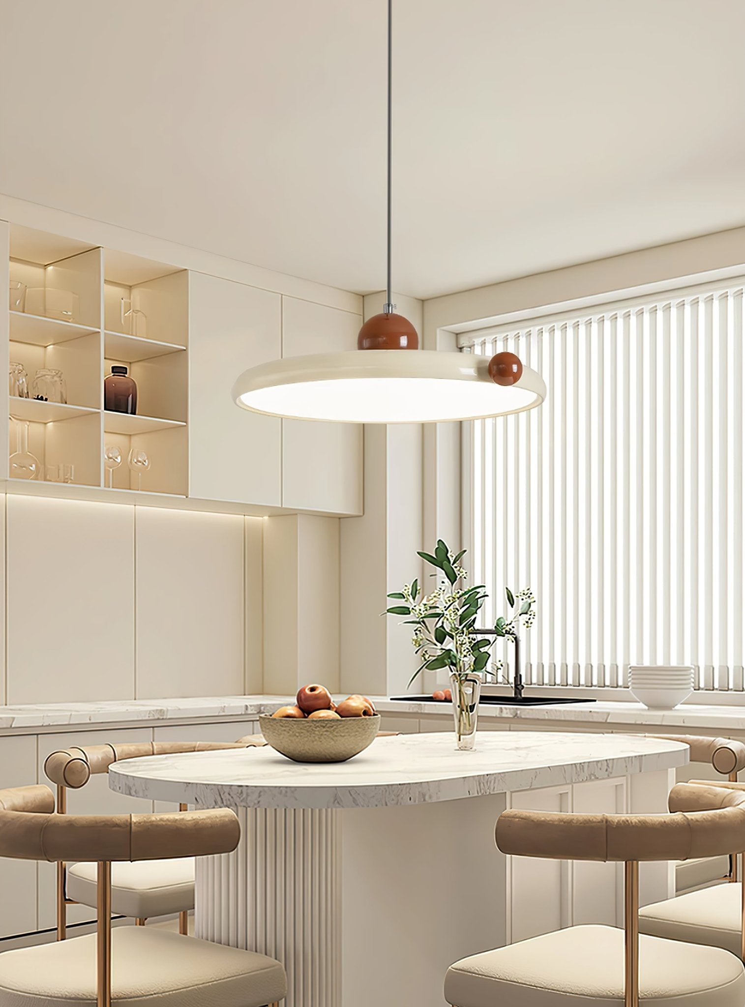 lola-round-pendant-light-anzaz-Red & Beige-3