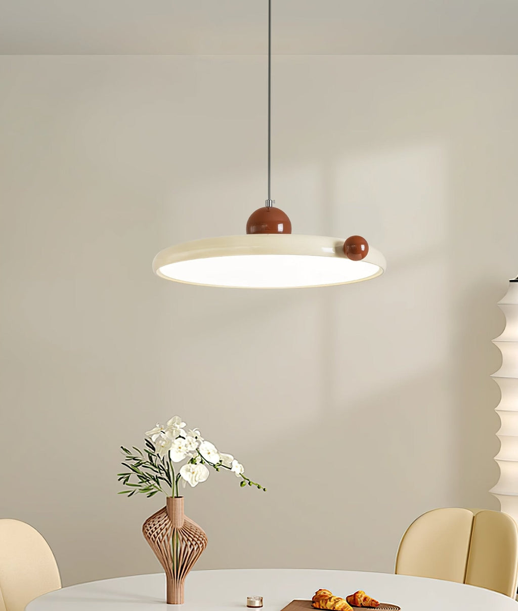 lola-round-pendant-light-anzaz-Red & Beige-2