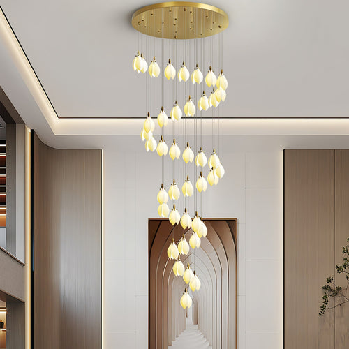 astralis-bloom-chandelier-anzaz-Gold & White-2