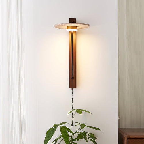 aura-arm-wall-lamp-anzaz-Walnut Wood & Yellow Travertine-2