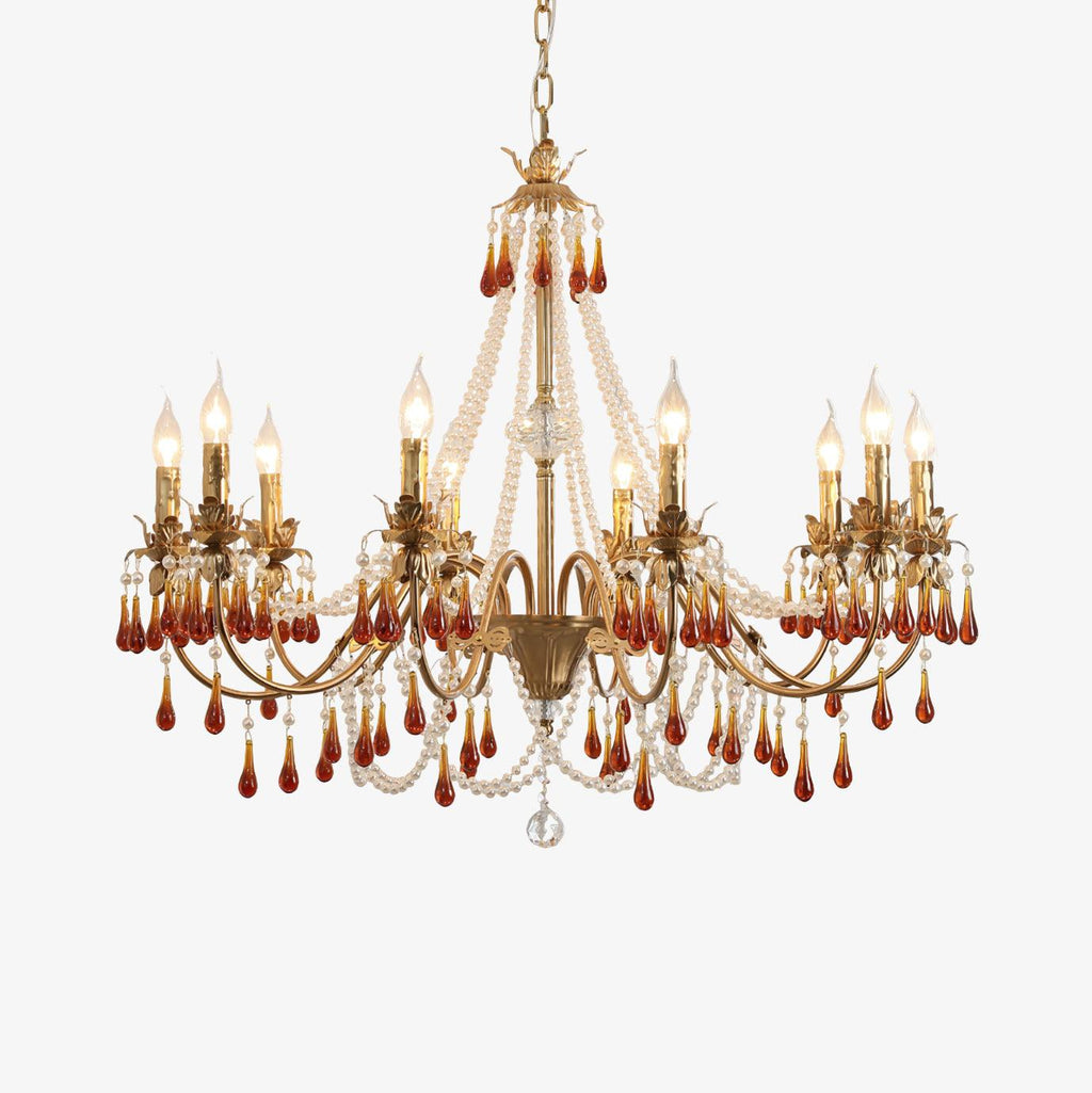 aureate-amber-crystal-chandelier-anzaz-Brass & Amber-1