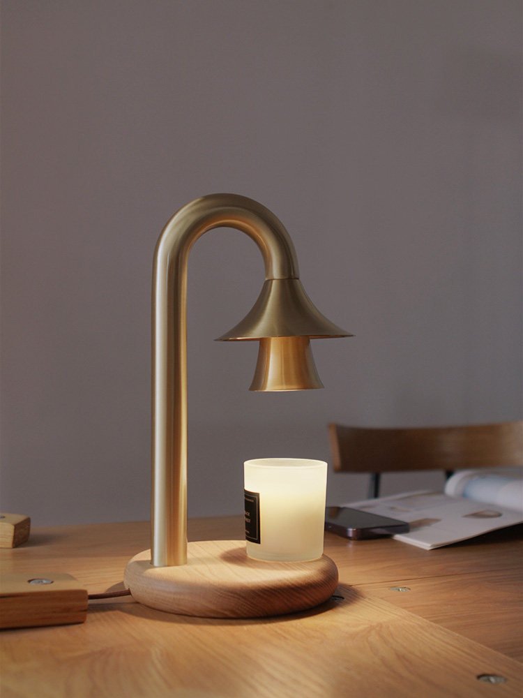 aurelio-candle-warmer-lamp-anzaz-Walnut Color & Gold-5
