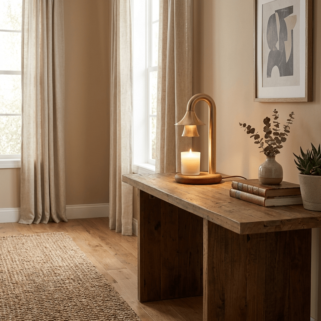 aurelio-candle-warmer-lamp-anzaz-Walnut Color & Gold-6
