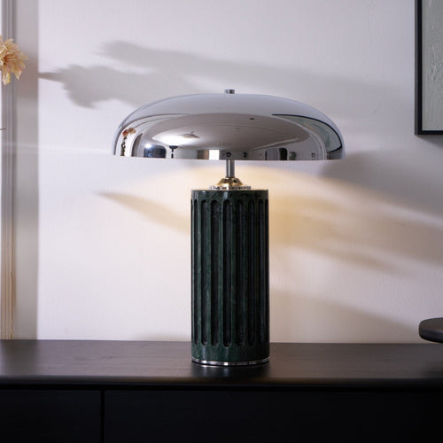 aurelio-dome-table-lamp-anzaz-White & Chrome-2