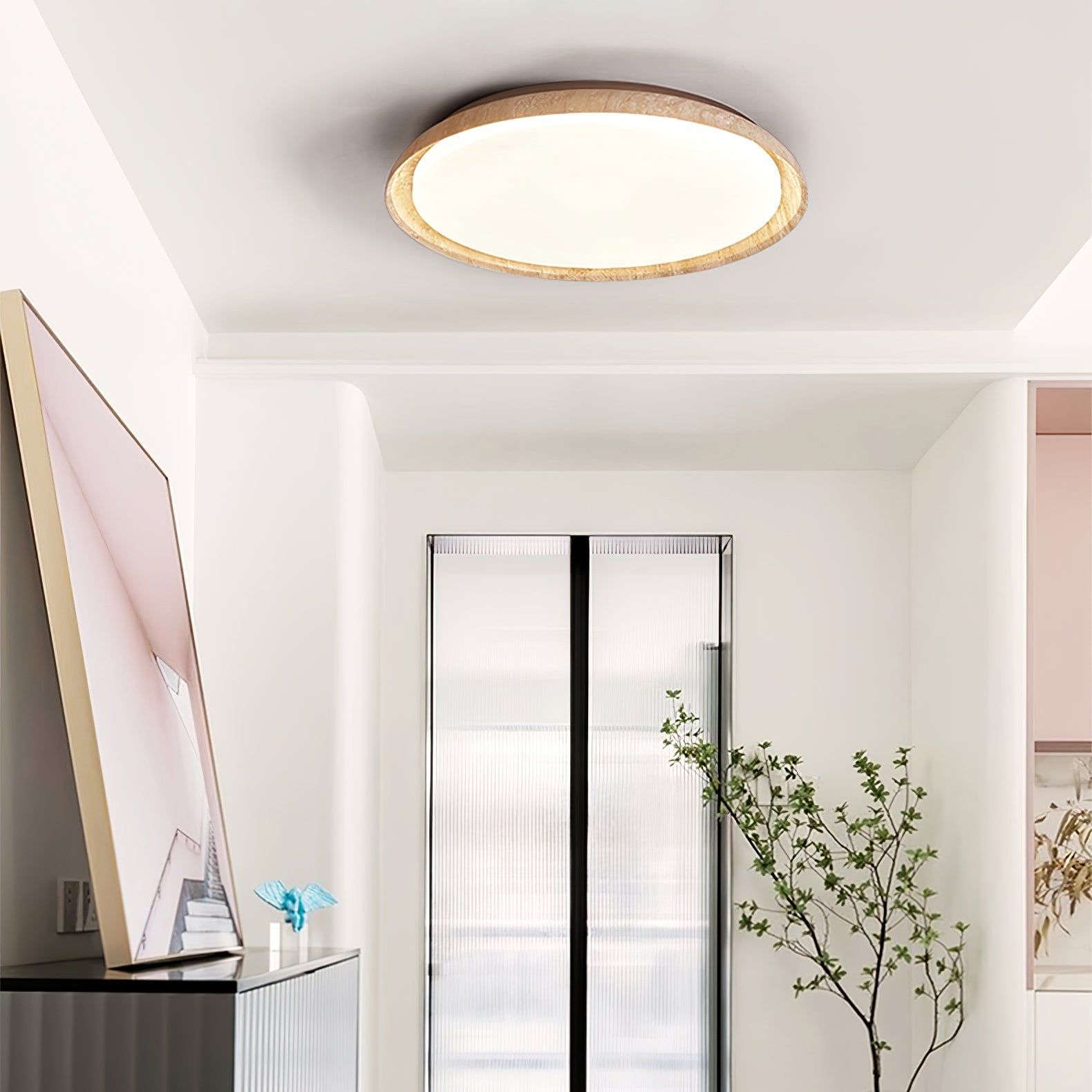 aureum-edge-ceiling-light-anzaz-Yellow Travertine & Walnut Color-4