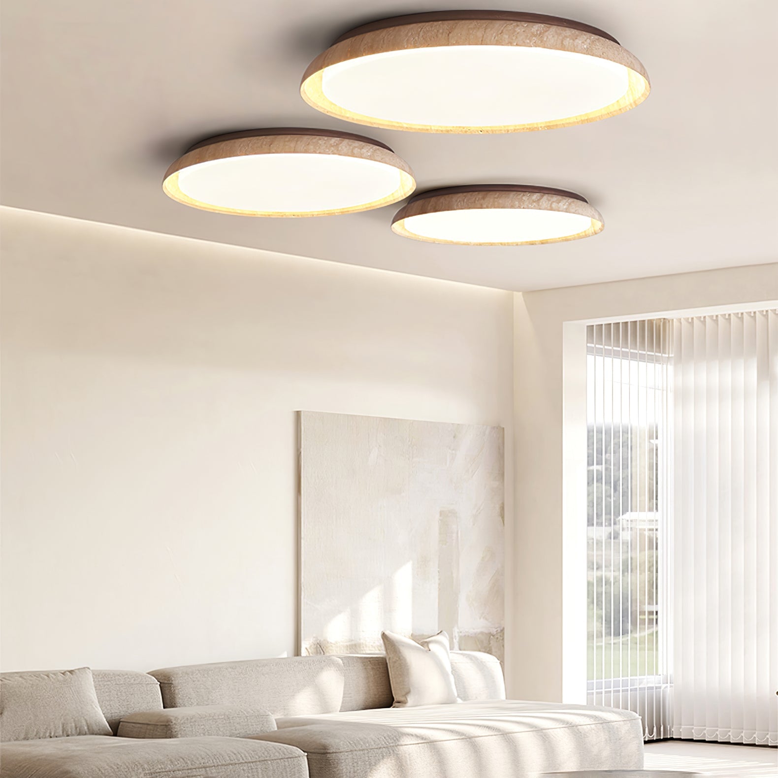 aureum-edge-ceiling-light-anzaz-Yellow Travertine & Walnut Color-5