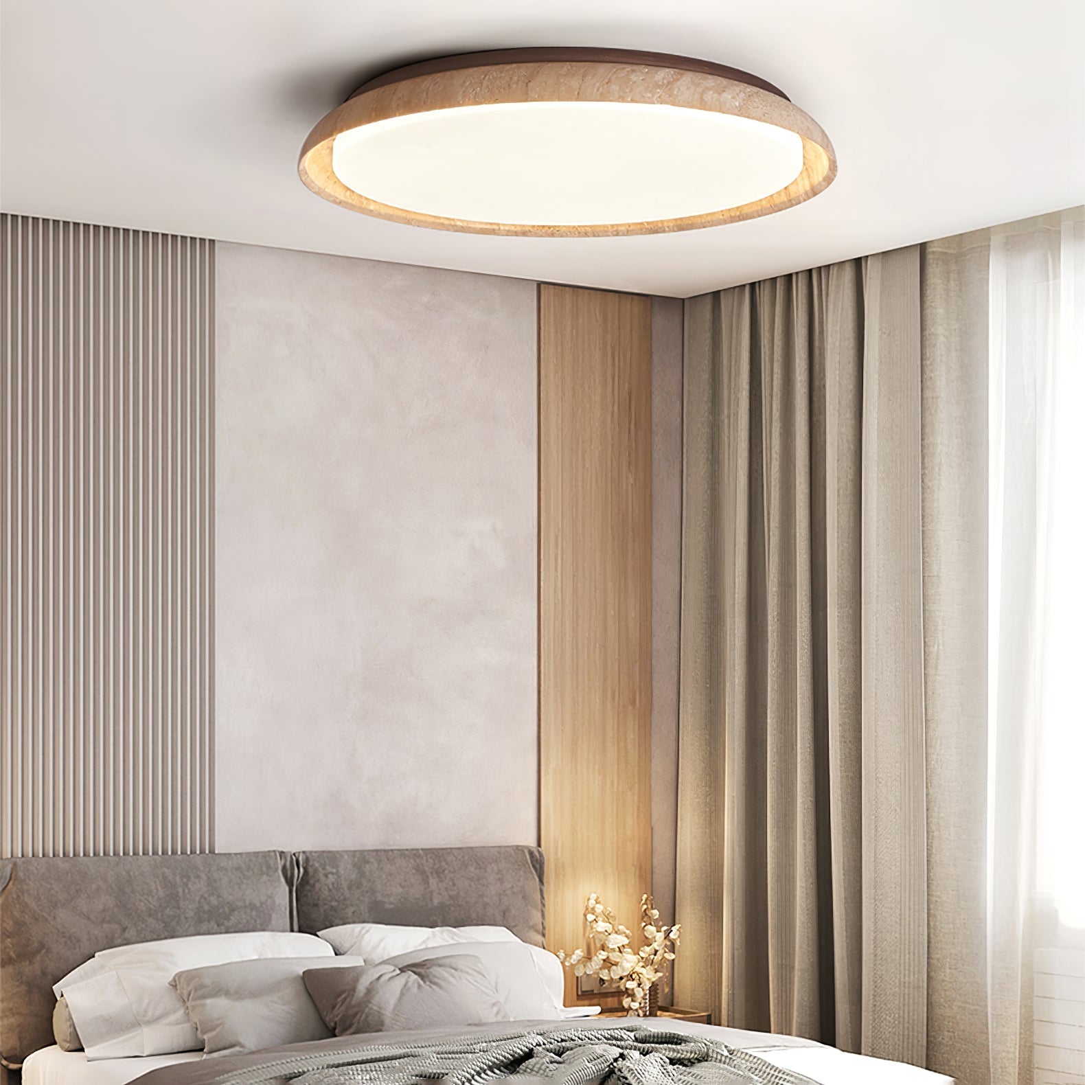 aureum-edge-ceiling-light-anzaz-Yellow Travertine & Walnut Color-6