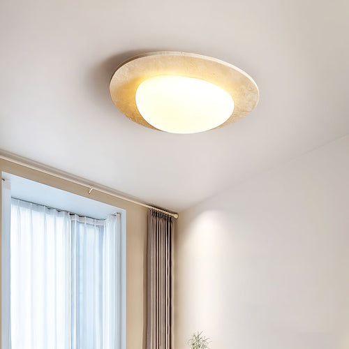 aurora-stone-ceiling-light-anzaz-Yellow Travertine & White-2
