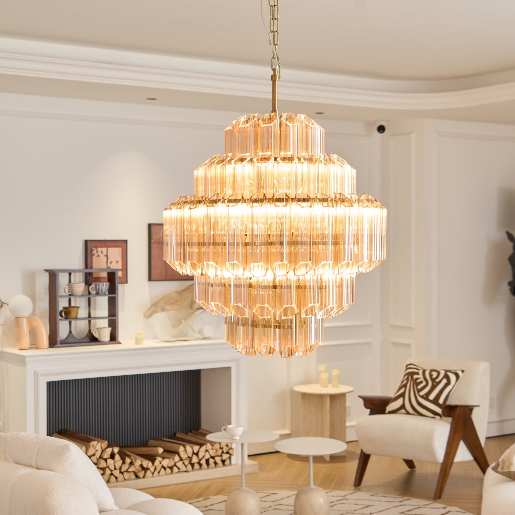 aurum-cascade-murano-chandelier-anzaz-Nickel & Pink-3