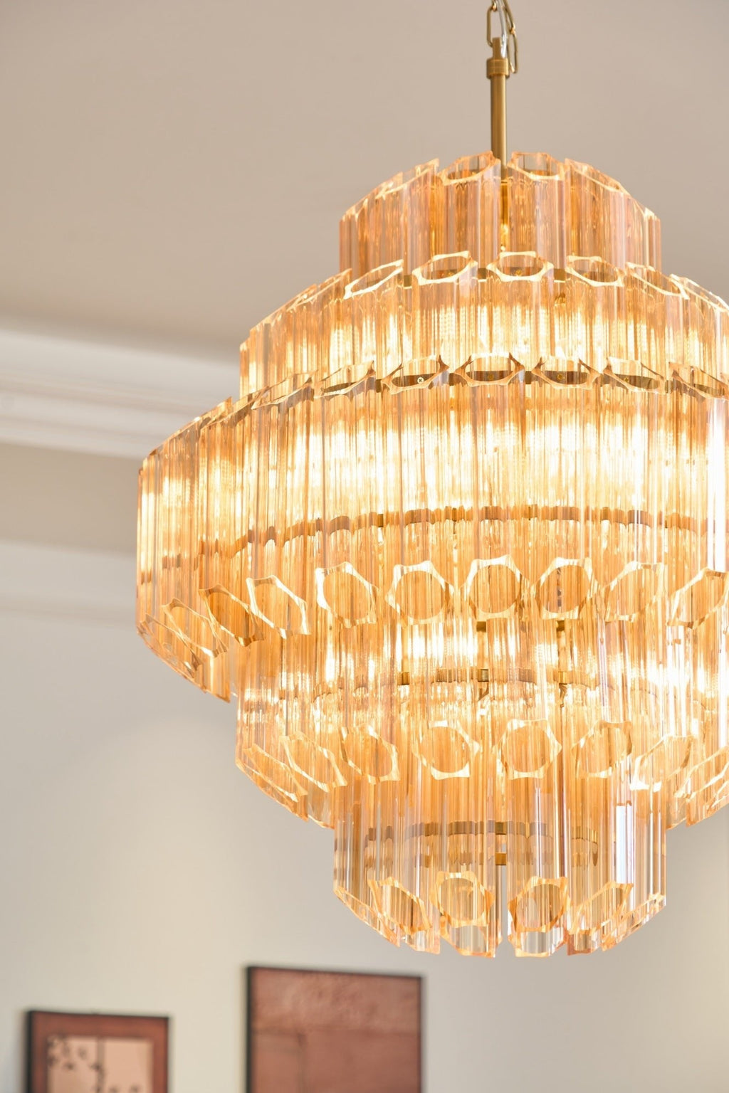 aurum-cascade-murano-chandelier-anzaz-Gold & Clear-6