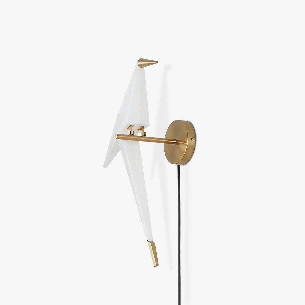 paper-crane-plug-in-wall-lamp-anzaz-Gold & White-1
