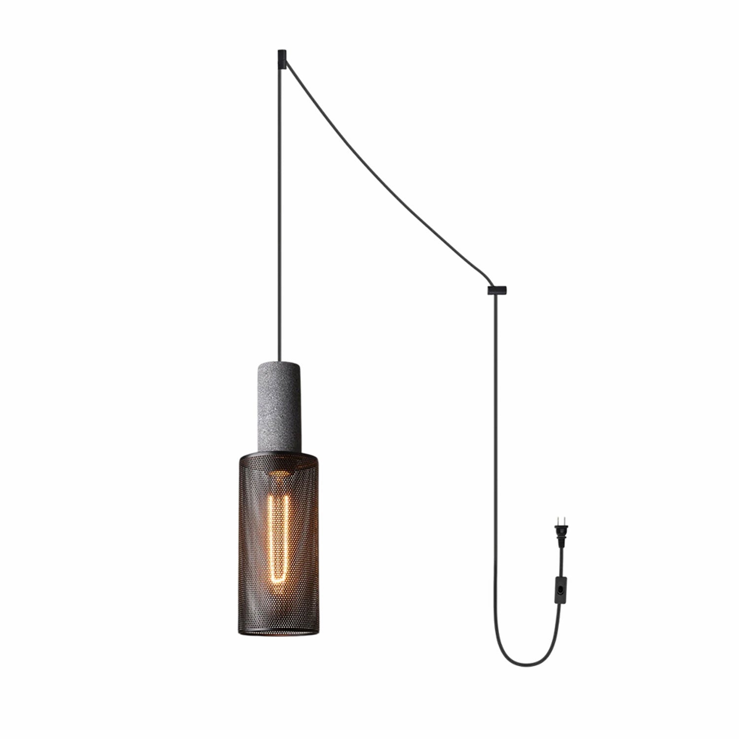 cement-mesh-plug-in-pendant-lamp-anzaz-Cement Grey & Black-12